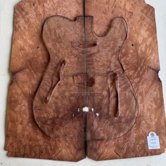 Chapa raiz/burl de Imbuia para cuerpo de guitarra - bajo (2026-210)