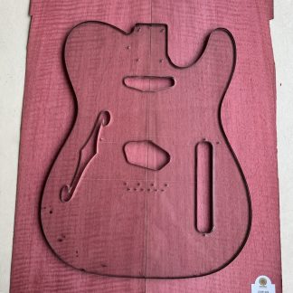 Chapa Purple Heart flamaeada para cuerpo de guitarra – bajo (2026-222)