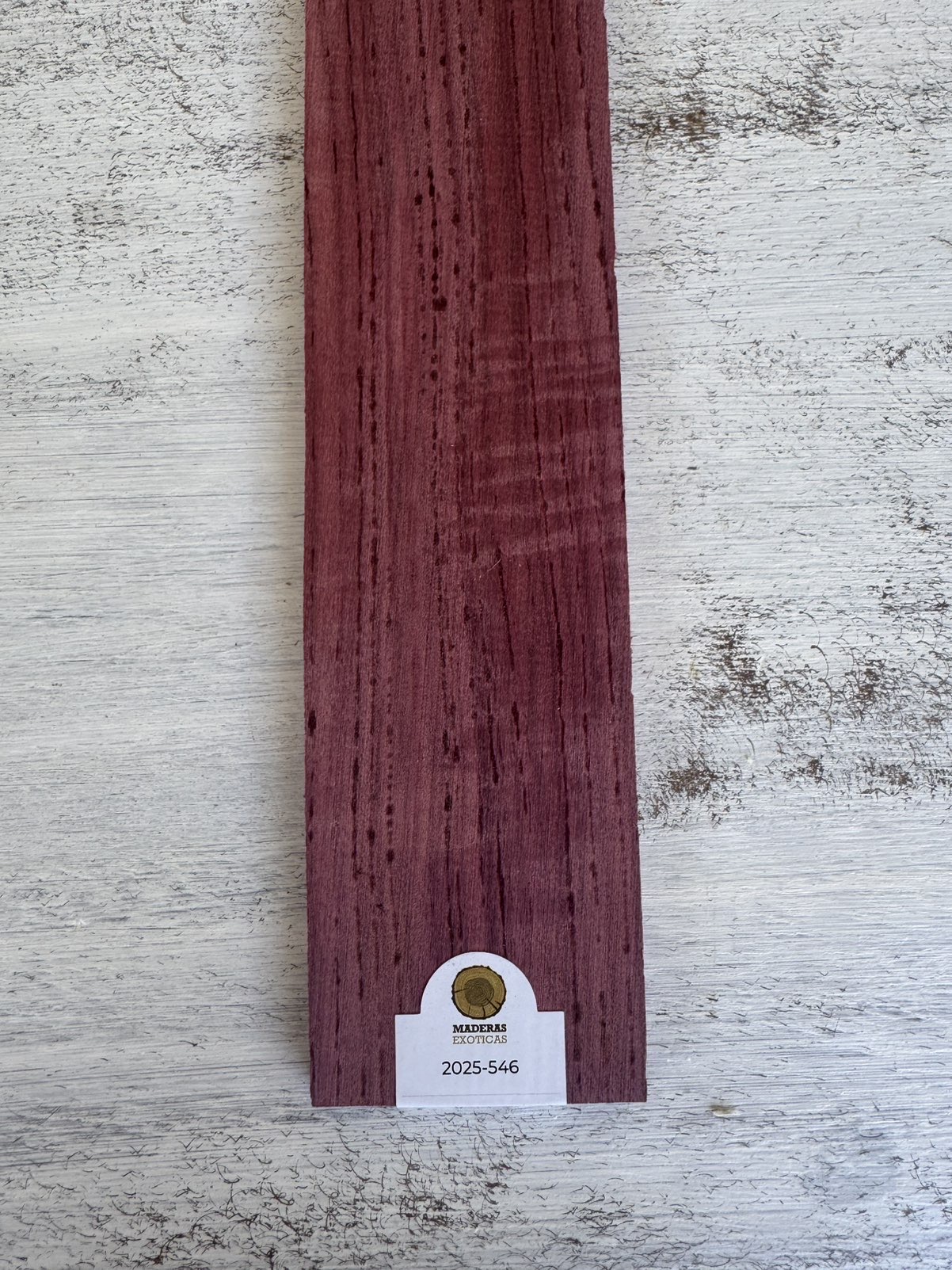 Tastiera Purple Heart radial flameado para guitarra (2025-546) 1 Tastiera Purple Heart radial flameado para guitarra (2025-546)