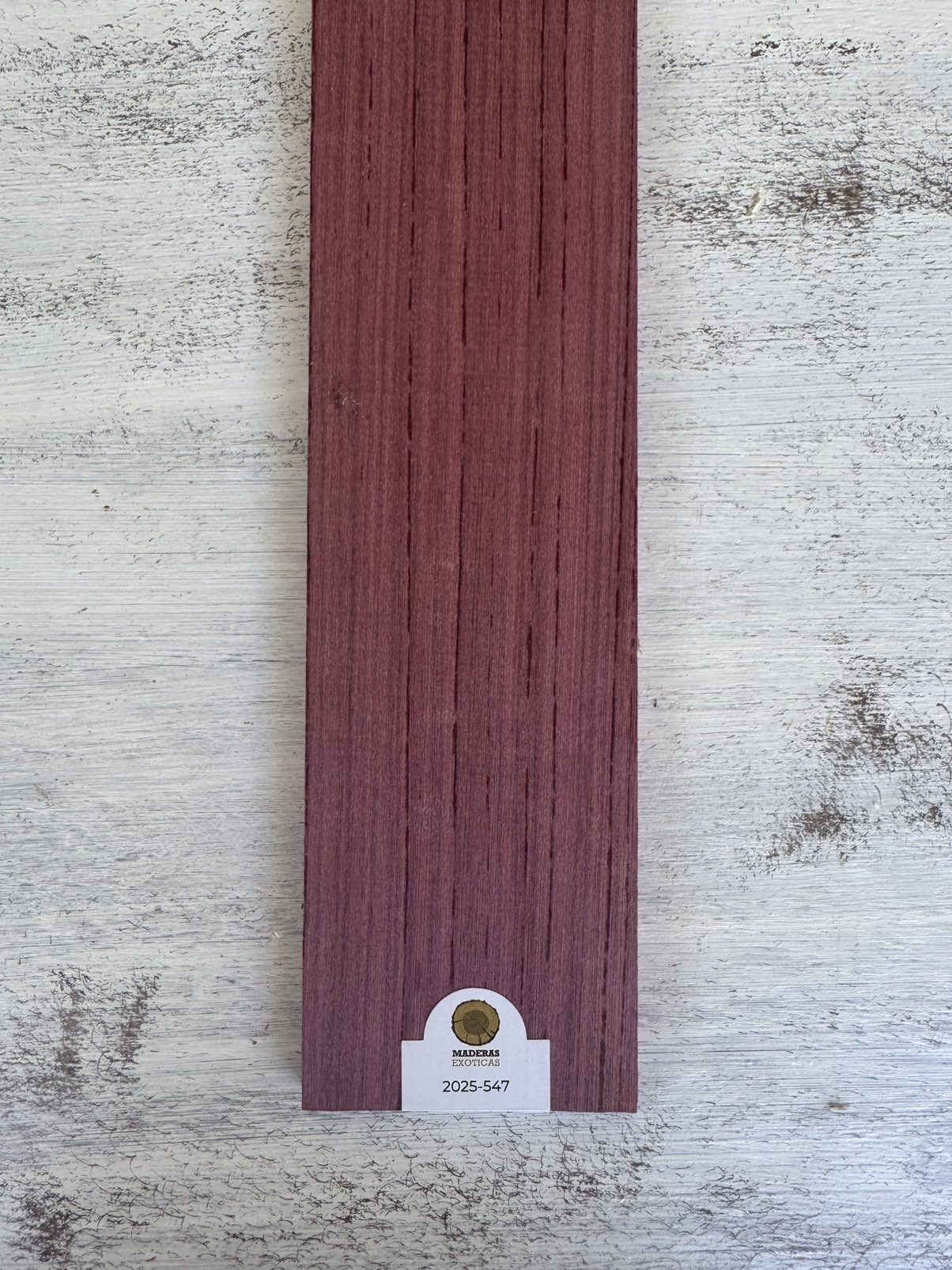 Tastiera Purple Heart radial ancho especial para guitarra (2025-547) 1 Tastiera Purple Heart radial ancho especial para guitarra (2025-547)