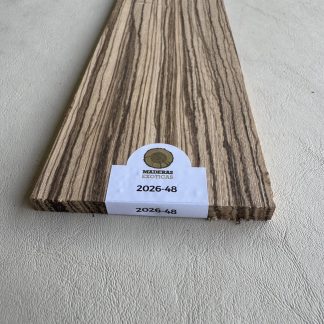 Diapasón Zebrano para guitarra eléctrica ancho especial (2026-48)