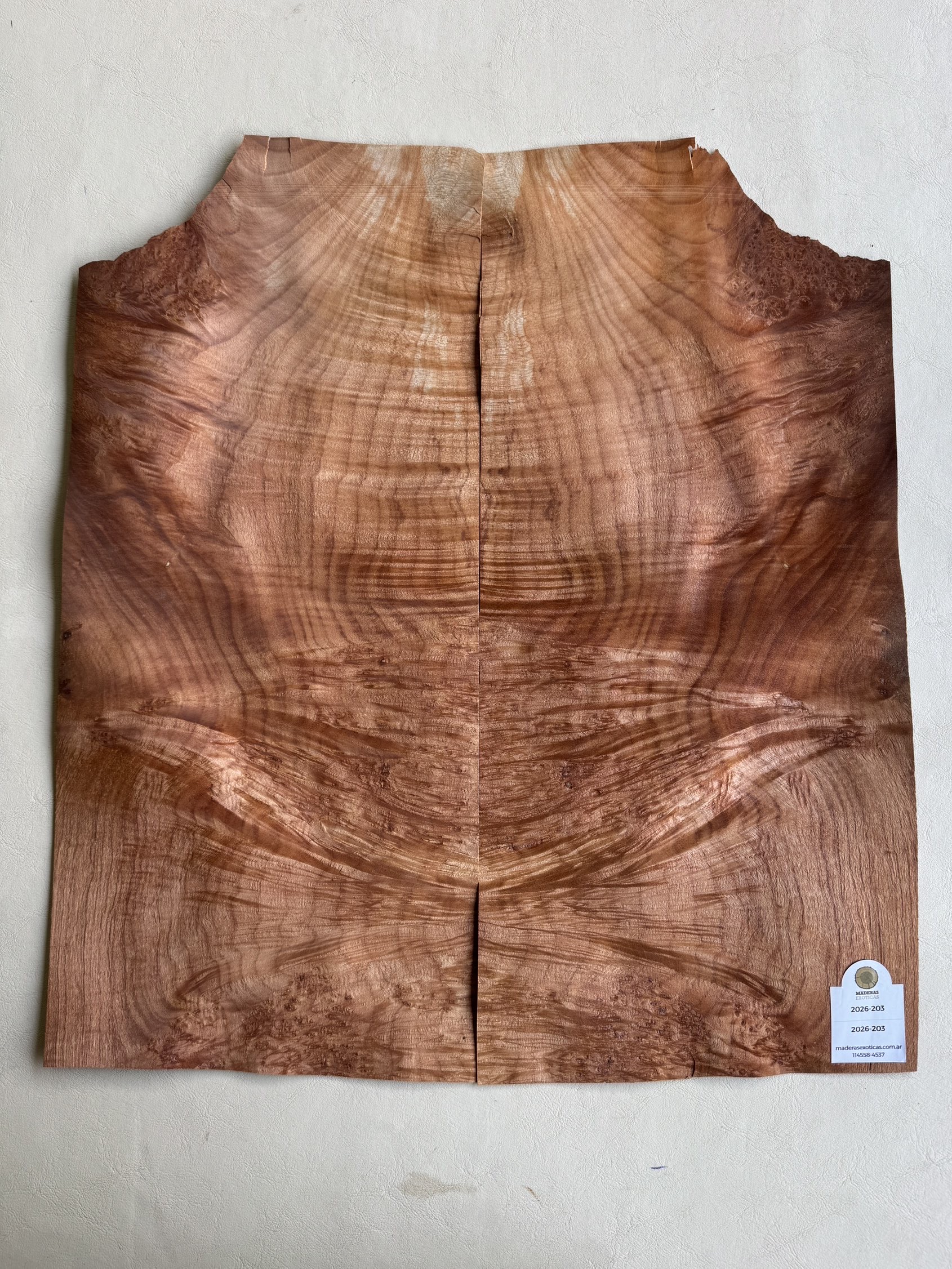 Chapa Madroña burl para cuerpo de guitarra - bajo (2026-203) 2 Chapa Madroña burl para cuerpo de guitarra - bajo (2026-203) - Imagen 2