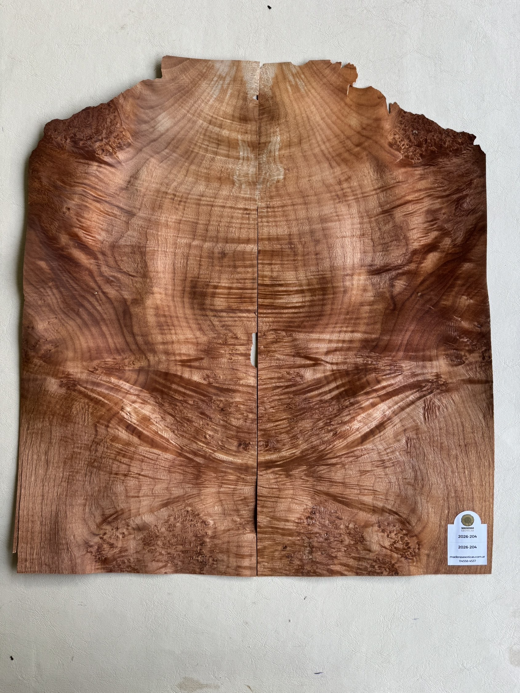 Chapa Madroña burl para cuerpo de guitarra - bajo (2026-204) 2 Chapa Madroña burl para cuerpo de guitarra - bajo (2026-204) - Imagen 2
