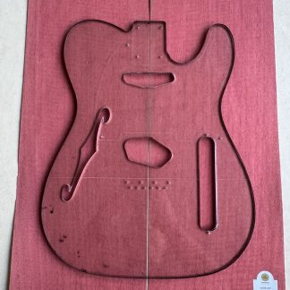 Chapa Purple Heart flamaeada para cuerpo de guitarra – bajo (2026-221)