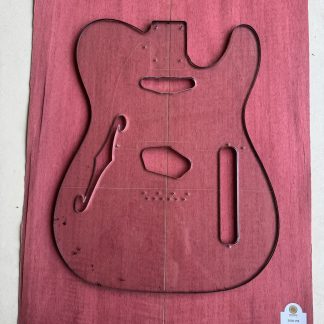 Chapa Purple Heart flamaeada para cuerpo de guitarra – bajo (2026-219)