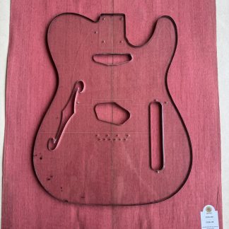 Chapa Purple Heart flamaeada para cuerpo de guitarra – bajo (2026-218)