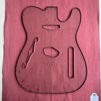 Chapa Purple Heart flamaeada para cuerpo de guitarra – bajo (2026-217)