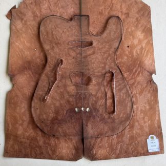 Chapa raiz/burl de Imbuia para cuerpo de guitarra - bajo (2026-212)