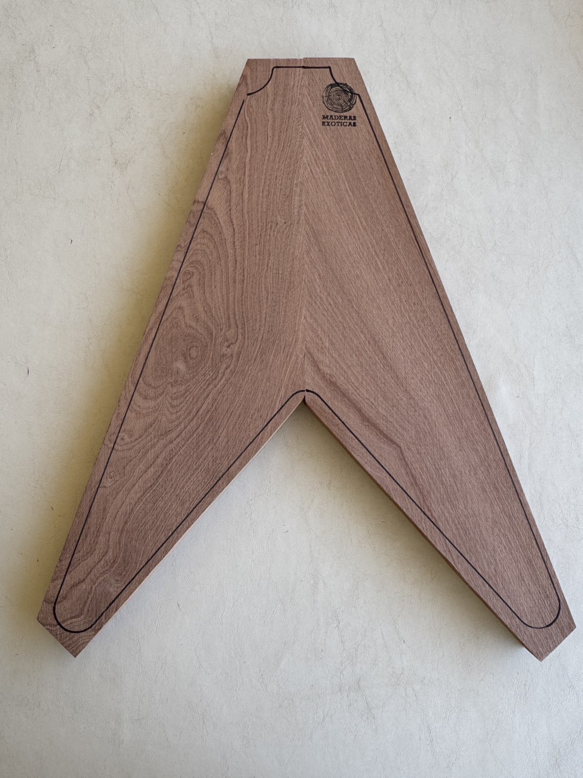 🪵 Cuerpo Flying V encolado Caoba africana 1 🪵 Cuerpo Flying V encolado Caoba africana